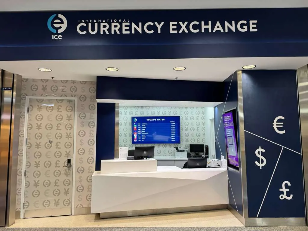 DFW ICE International Currency Exchange booth